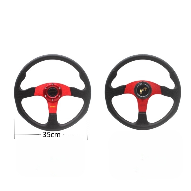 Volan de curse din PU, Model 5128, Compatibil universal pentru retrofit