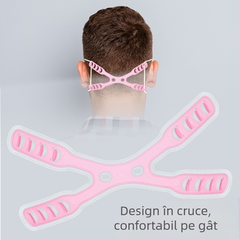 Accesoriu pentru protecția urechilor la mască, cataramă reglabilă, design pentru purtare pe spate, material oppopp, unisex adulți
