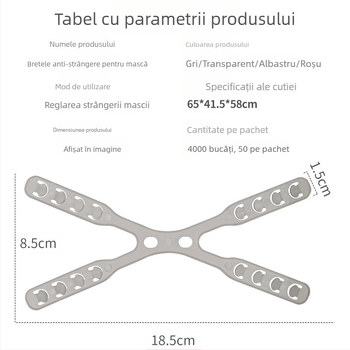 Accesoriu pentru protecția urechilor la mască, cataramă reglabilă, design pentru purtare pe spate, material oppopp, unisex adulți