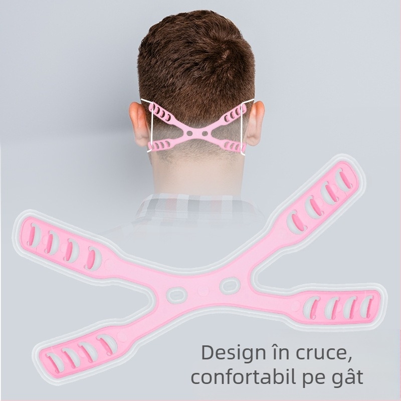 Accesoriu pentru protecția urechilor la mască, cataramă reglabilă, design pentru purtare pe spate, material oppopp, unisex adulți