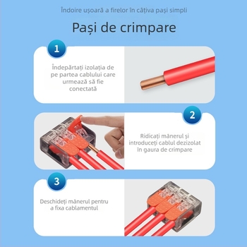 Terminal de conectare rapidă pentru cabluri în paralel și branșare, 2345 găuri, 1 intrare-1 ieșire, cu clemă de conectare rapidă