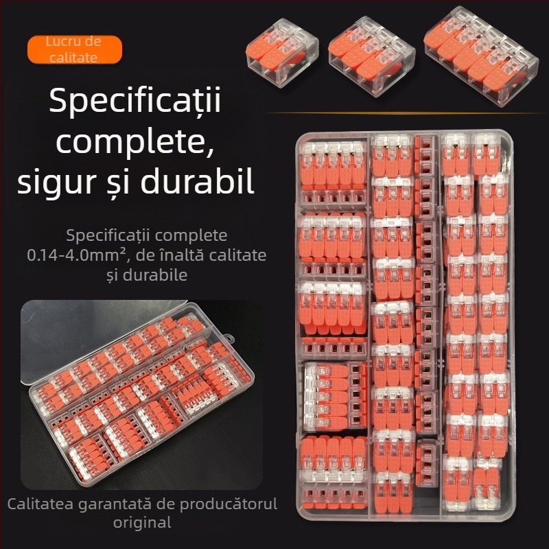 Terminal de conectare rapidă pentru cabluri în paralel și branșare, 2345 găuri, 1 intrare-1 ieșire, cu clemă de conectare rapidă