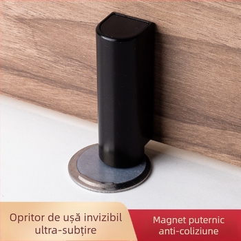 Sistem de susținere a ușii montat pe podea — control automat, ABS magnetic, finisaj mat, potrivit pentru spații foarte înguste