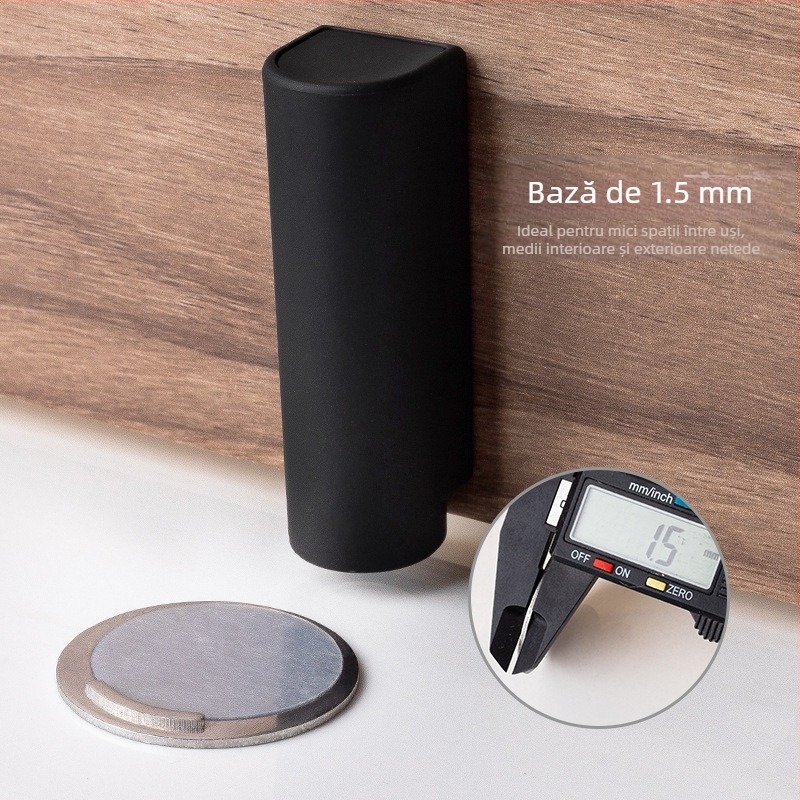 Sistem de susținere a ușii montat pe podea — control automat, ABS magnetic, finisaj mat, potrivit pentru spații foarte înguste