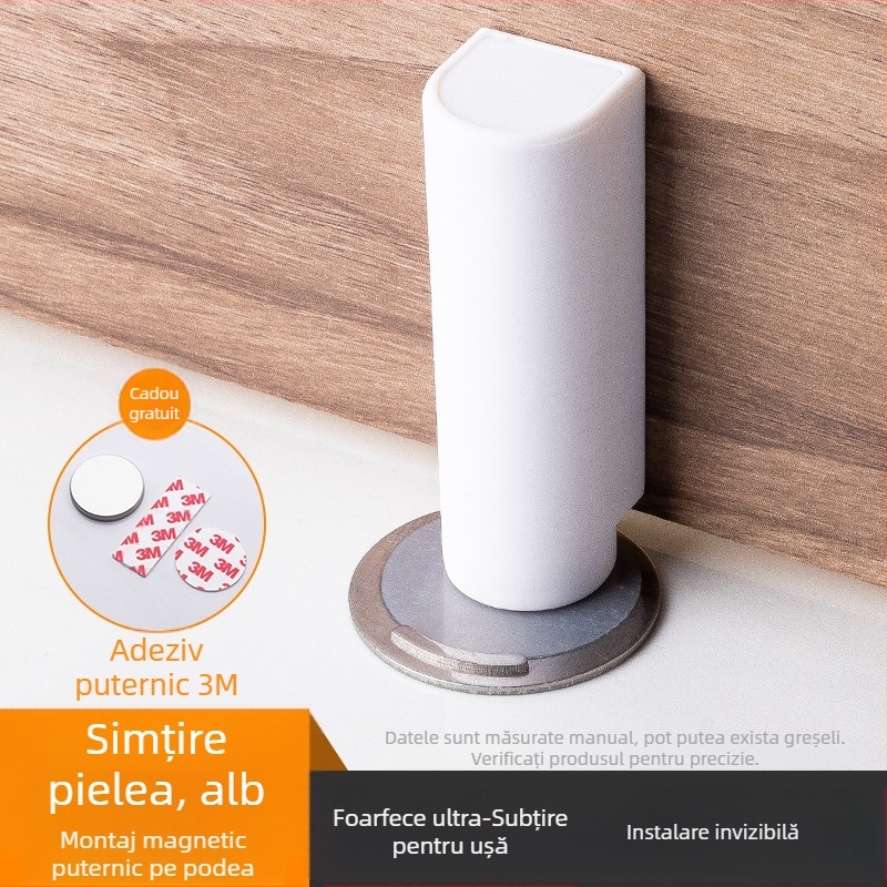 Sistem de susținere a ușii montat pe podea — control automat, ABS magnetic, finisaj mat, potrivit pentru spații foarte înguste