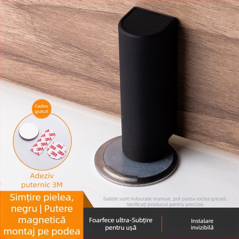 Sistem de susținere a ușii montat pe podea — control automat, ABS magnetic, finisaj mat, potrivit pentru spații foarte înguste