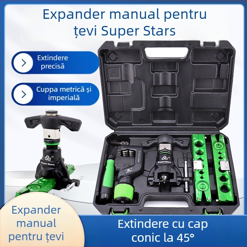 Expander electric dual-purpose pentru țevi de cupru (aer condiționat) – excentric, 6-19 mm, seria Expander