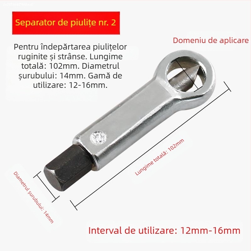 Desprinzător de piulițe și separatoare – unealtă de tăiere pentru îndepărtarea piulițelor și șuruburilor, pentru reparații auto la domiciliu
