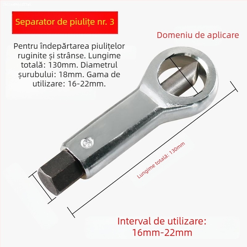 Desprinzător de piulițe și separatoare – unealtă de tăiere pentru îndepărtarea piulițelor și șuruburilor, pentru reparații auto la domiciliu