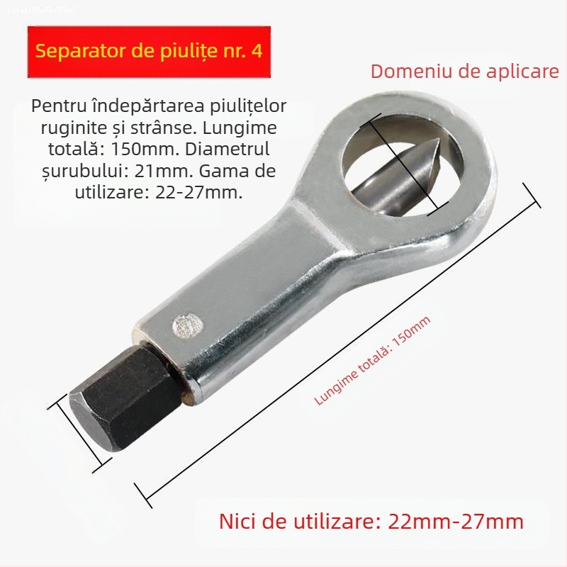 Desprinzător de piulițe și separatoare – unealtă de tăiere pentru îndepărtarea piulițelor și șuruburilor, pentru reparații auto la domiciliu