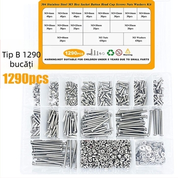 Set șuruburi și piulițe cu cap pan – ISO 7380, Gradul A