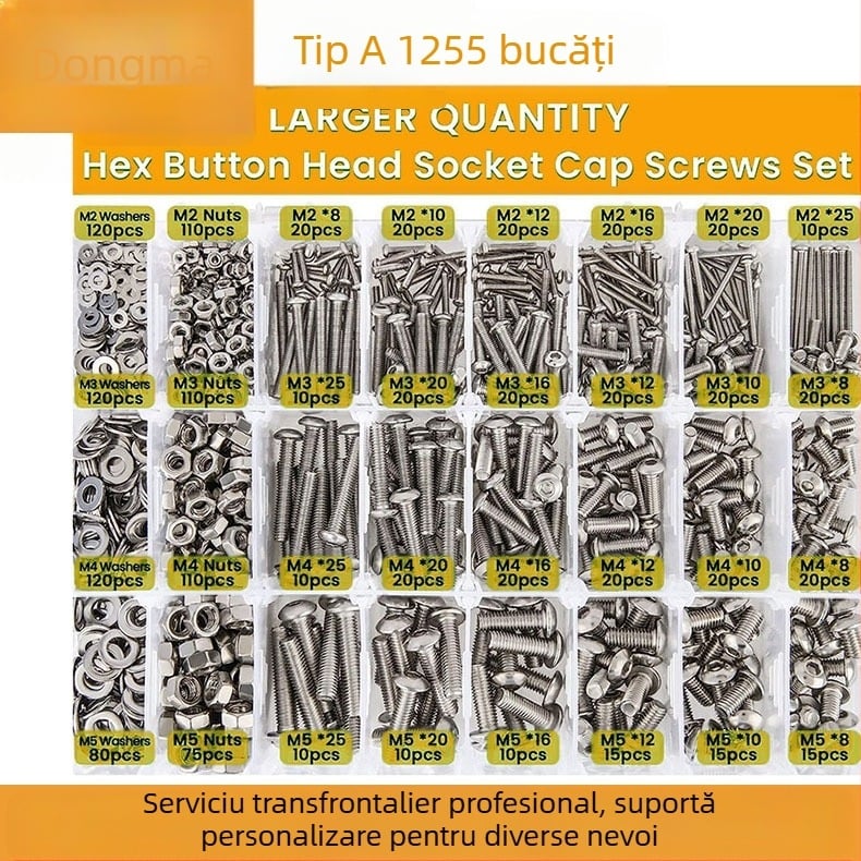 Set șuruburi și piulițe cu cap pan – ISO 7380, Gradul A