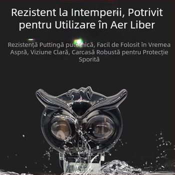 Faro LED pentru motocicletă - model nou subțire bufniță, 12W, construcție din aluminiu, Liangmo Optoelectronics