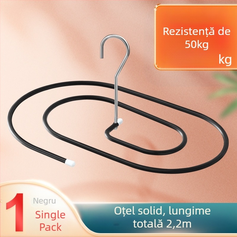 Uscător de haine suspendat, formă rotundă cu clipsuri, construcție din fier