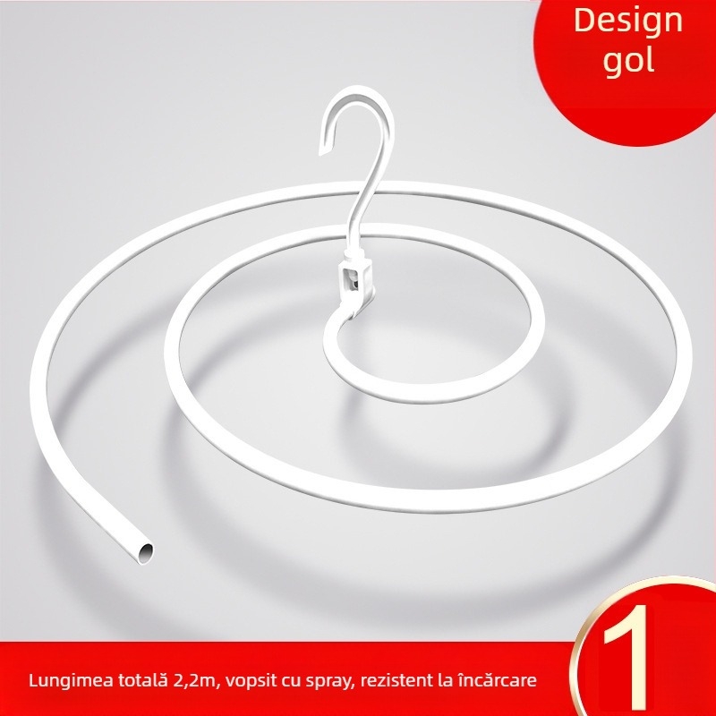 Uscător de haine suspendat, formă rotundă cu clipsuri, construcție din fier