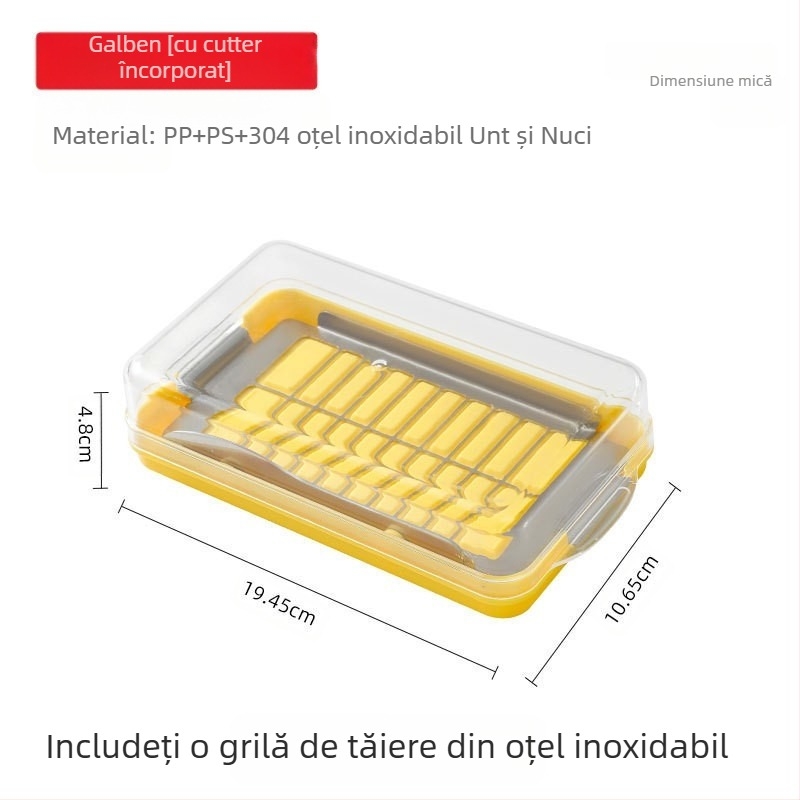 Cutie de tăiat untul cu capac – Set gadgeturi bucătărie modern minimalist, din plastic, Brand Vant, Lansare 2022, Personalizare disponibilă