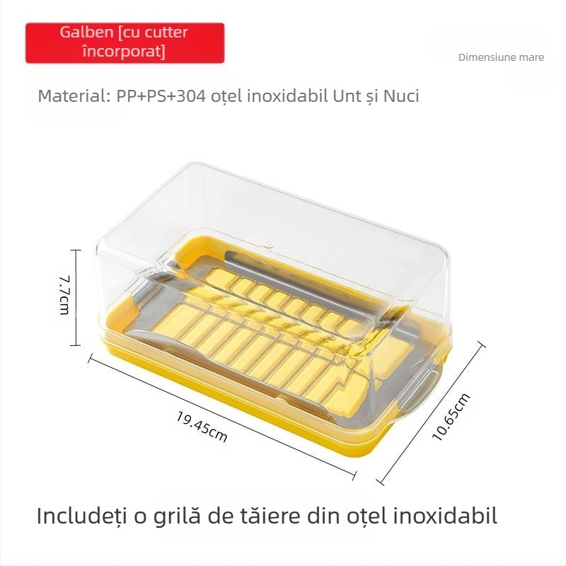 Cutie de tăiat untul cu capac – Set gadgeturi bucătărie modern minimalist, din plastic, Brand Vant, Lansare 2022, Personalizare disponibilă