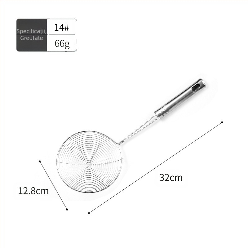 Lingură de bucătărie din oțel inoxidabil cu mâner din sârcă nemagnetic
