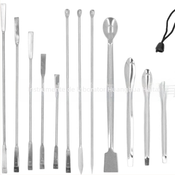 Lingură medicală din oțel inoxidabil, cu capete duble, micro-dozare, Haitai, ambalaj de 3 bucăți, toleranță ±1 mm