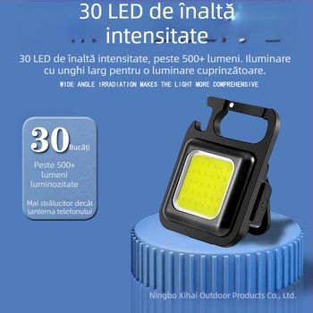 Lumină LED mini pentru chei – Lumină de lucru magnetică multifuncțională cu deschizător de sticle (6W • Încărcare • 500mAh • Model XH-69)