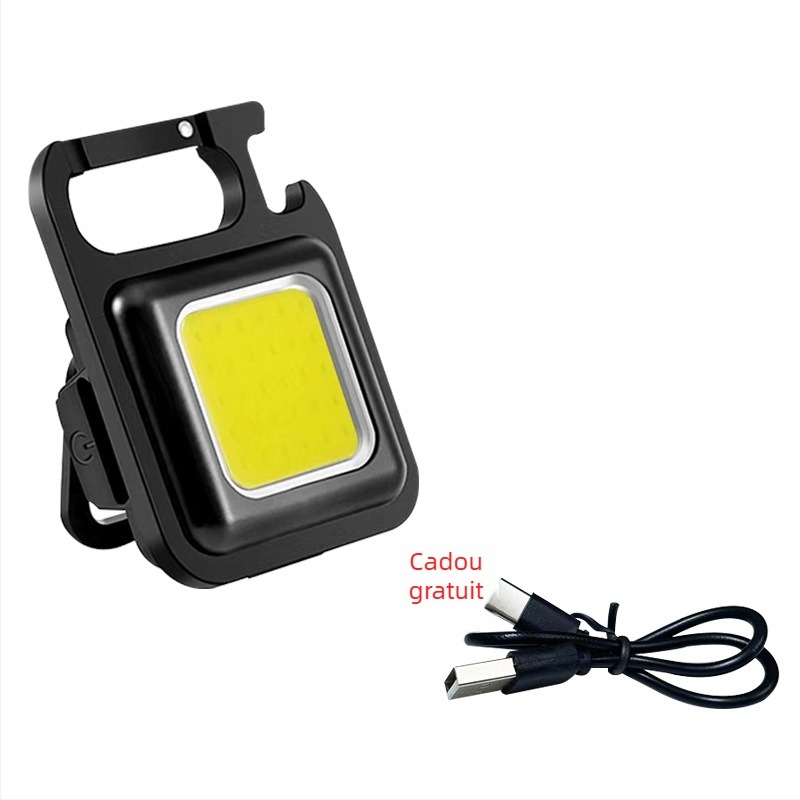Lumină LED mini pentru chei – Lumină de lucru magnetică multifuncțională cu deschizător de sticle (6W • Încărcare • 500mAh • Model XH-69)
