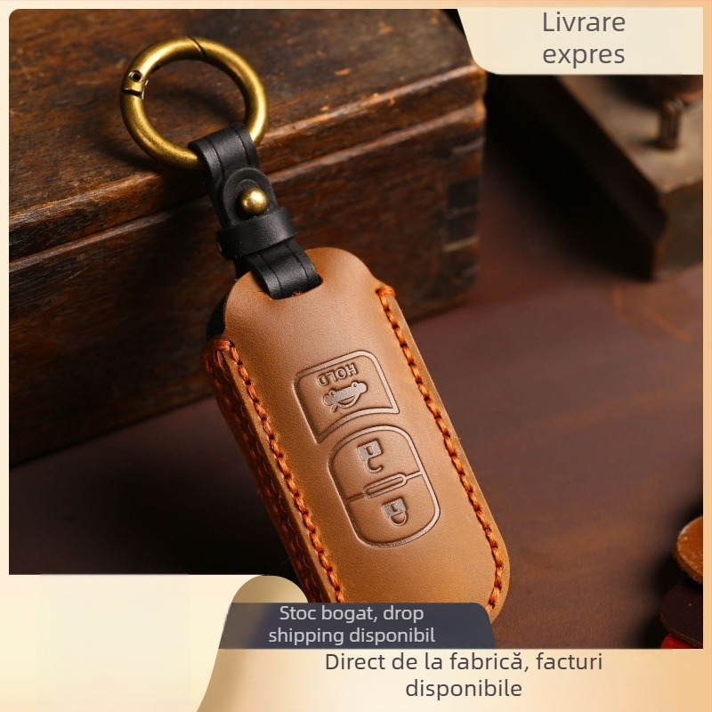 Husă pentru cheie de mașină Hallmo din piele de vită, stil modern, personalizabil