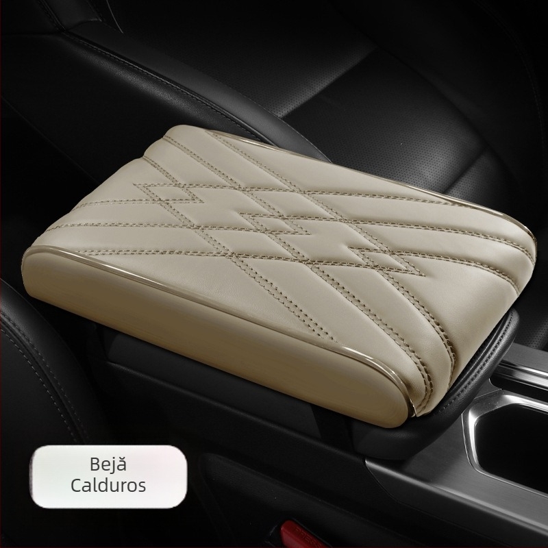 Pad universal pentru cotul consolei auto, piele Napa, spumă memory, suport pentru cot, design îngroșat
