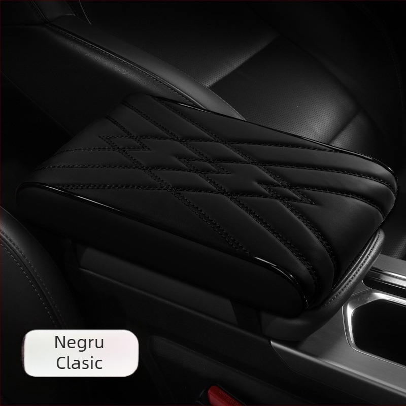 Pad universal pentru cotul consolei auto, piele Napa, spumă memory, suport pentru cot, design îngroșat