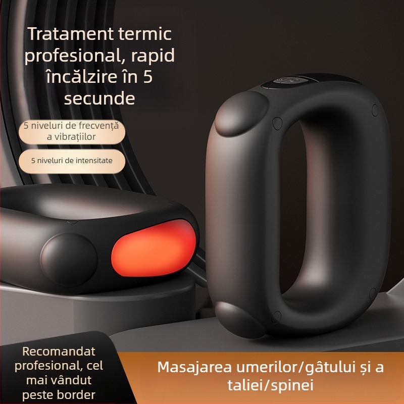 Fascia Gun cu inel FH-8001 — Alimentare USB, 15V, masaj cu lovire pentru cap, gât și spate