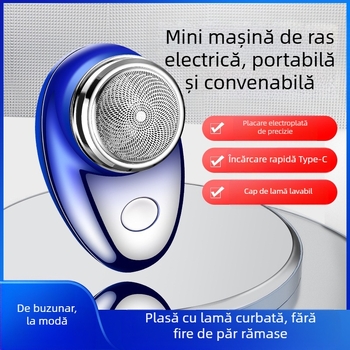 Aparat de ras electric cu cap rotativ unic; baterie încorporată 100–300 mAh; autonomie 30–45 minute; motor cu perii; cap de ras lavabil și demontabil.