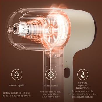 Tel electric fără fir pentru ouă, portabil, 5 trepte, sub 100W, 36V, model Yx-electric egg whisk