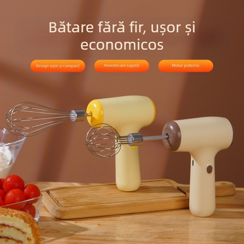 Tel electric fără fir pentru ouă, portabil, 5 trepte, sub 100W, 36V, model Yx-electric egg whisk