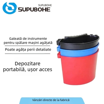 Găleată suspendată pentru spălare auto, material PP, compatibil cu perii, 2.5 kg, Soppebohe