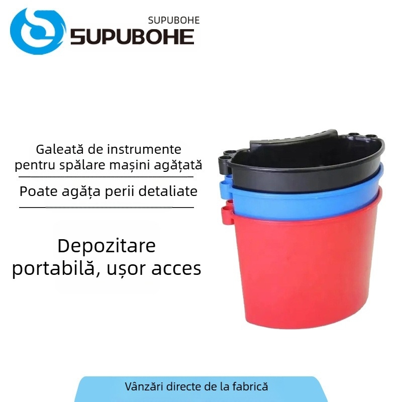 Găleată suspendată pentru spălare auto, material PP, compatibil cu perii, 2.5 kg, Soppebohe