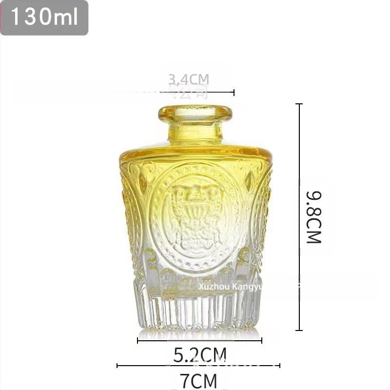 Sticlă de aromaterapie cu design roman sculptat pentru decorul casei, sticlă sodă-lime, personalizabilă