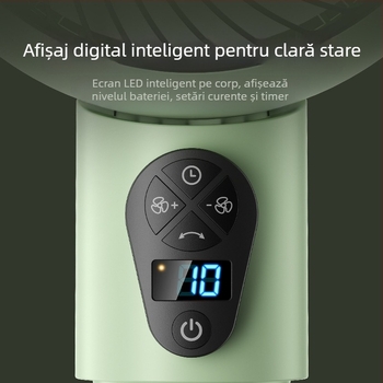 Ventilator podea USB cu telecomandă, oscilant, motor brushless, temporizator 2–8 ore, mare debit de aer