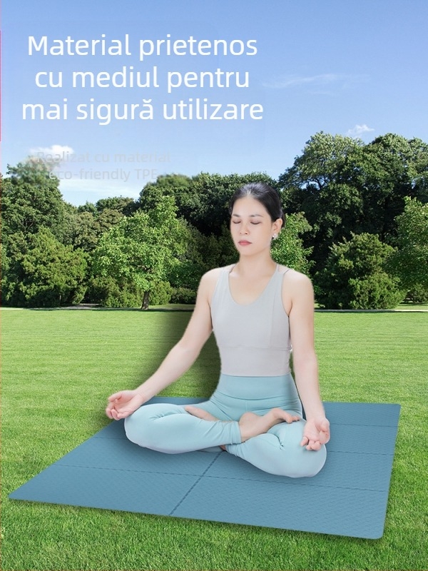 Avon's covor de yoga pliabil, portabil, potrivit pentru picnic, camping și sport, antiderapant, 100 x 100 cm, 0,4 cm grosime