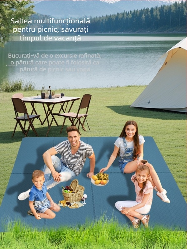 Avon's covor de yoga pliabil, portabil, potrivit pentru picnic, camping și sport, antiderapant, 100 x 100 cm, 0,4 cm grosime