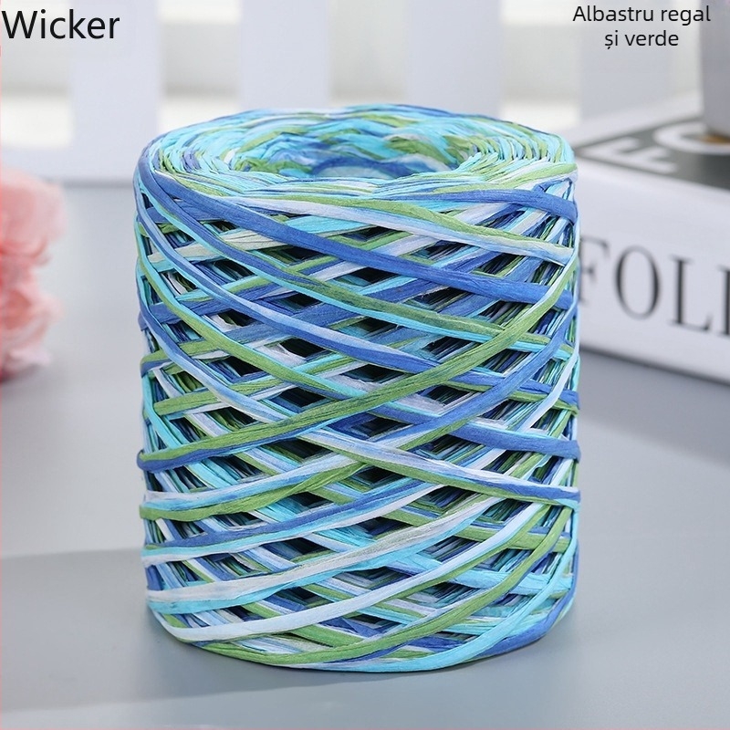 Sfoară de paie din hârtie – amestec de fibre, fir tubular, un singur fir