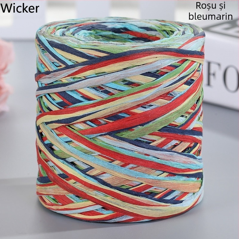 Sfoară de paie din hârtie – amestec de fibre, fir tubular, un singur fir