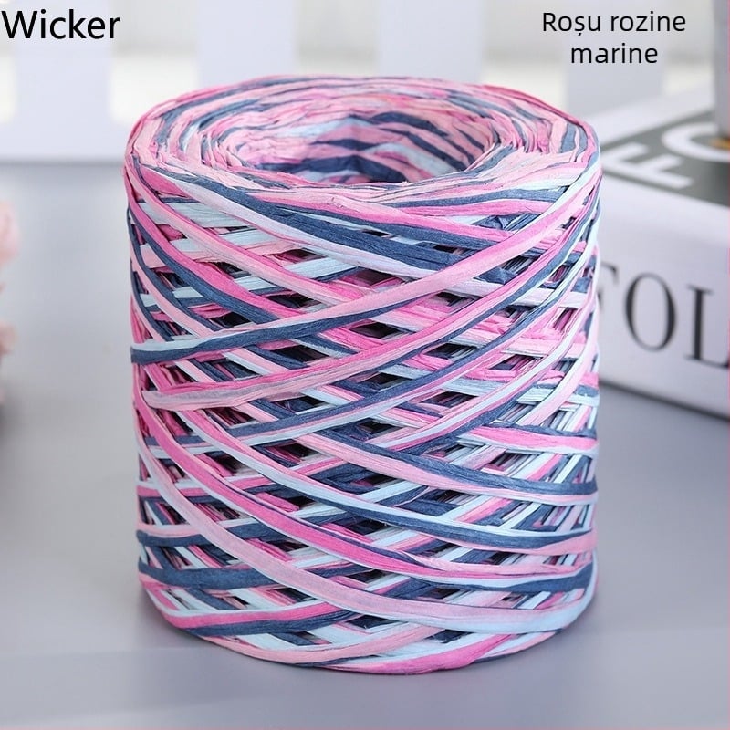 Sfoară de paie din hârtie – amestec de fibre, fir tubular, un singur fir