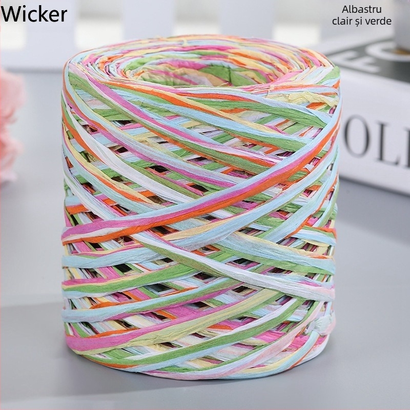 Sfoară de paie din hârtie – amestec de fibre, fir tubular, un singur fir