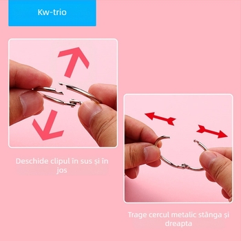 Inel metalic deschis pentru legare de cărți, proiecte DIY, model 19, brand Can be excellent