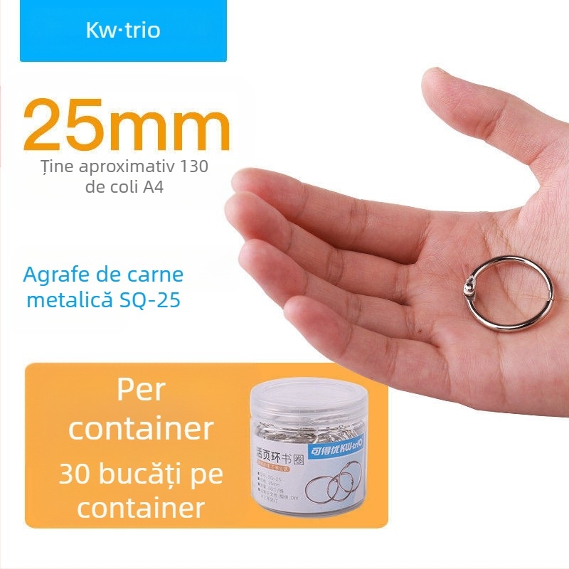 Inel metalic deschis pentru legare de cărți, proiecte DIY, model 19, brand Can be excellent