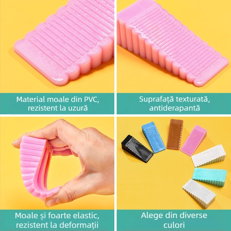 Qijia modelul 001 opritor de ușă PVC, montat pe podea, stil modern minimalist