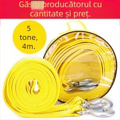 Frânghie de remorcare auto, nylon, rezistentă, reflectorizantă, dublu strat