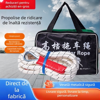 Funie de tractare pentru mașină, off-road – nailon; rezistență peste 1000 lbs; aplicații principale: remorcare și salvare; potrivit pentru vehicule off-road, mașini mici și motociclete