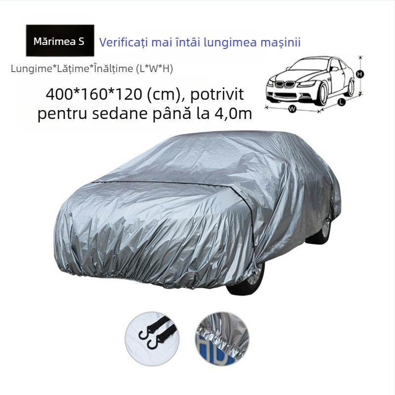 coveryoo Husă auto pentru sedan — Ușoară, Impermeabilă și Rezistentă la praf, Personalizabilă, 1 kg, Material: Altul