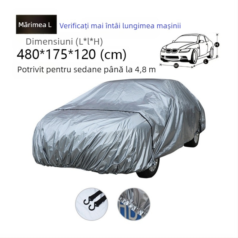 coveryoo Husă auto pentru sedan — Ușoară, Impermeabilă și Rezistentă la praf, Personalizabilă, 1 kg, Material: Altul