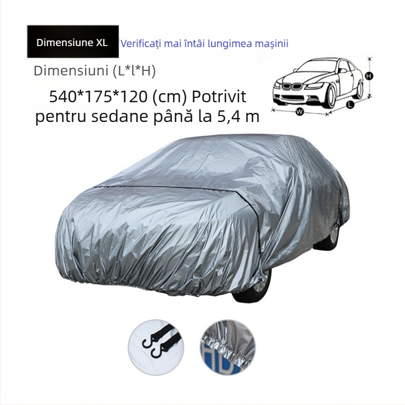 coveryoo Husă auto pentru sedan — Ușoară, Impermeabilă și Rezistentă la praf, Personalizabilă, 1 kg, Material: Altul